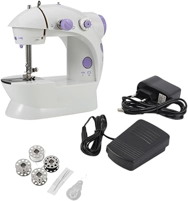 Mini machine à coudre électrique de bureau multifonctionnelle pour la maison, lumière led