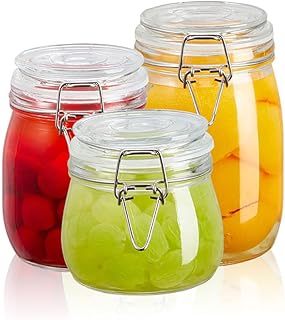 Récipients de conservation en verre avec couvercles hermétiques bocaux pour le stockage