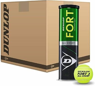 Balle de tennis dunlop forte all court (matériau : caoutchouc, couleur : vert)