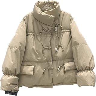 Yhanni doudounes, doudoune ample à fermeture éclair en croissant pour femme veste courte