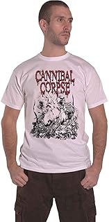 T-shirt officiel pour hommes avec logo skull pile band et imprimé cannibal corpse