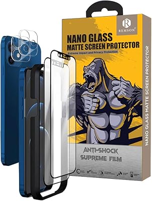 Protecteur d'écran ramson nano matte 4 en 1 avec protecteur d'objectif pour iphone