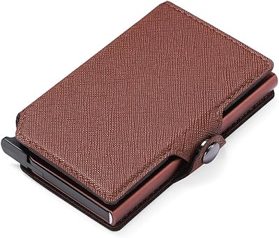 Porte-cartes rfid avec porte-cartes en métal ultra fin pour hommes et femmes