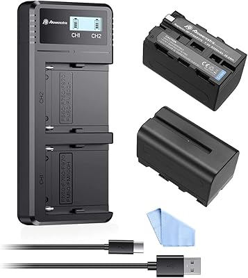 Batterie de remplacement power extra 5200mah np-f750 pour np-f770 + double
