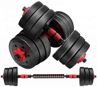 Ensemble d'haltères et d'haltères i-world 15 kg, réglable 15 kg 2 en 1