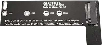 Carte adaptateur jobongs m.2 ngff m-key nvme ssd compatible avec mac mini a1347