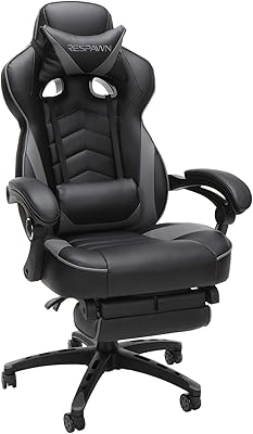 Chaise de jeu respawn-110 racing buggy ergonomique inclinable en cuir avec repose-pieds