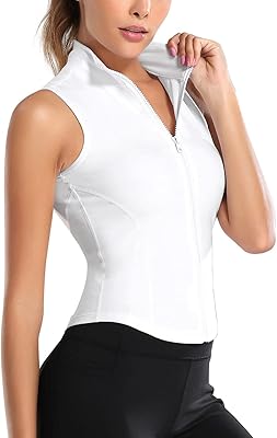 Débardeur de sport kyoya pour femme, débardeur entièrement zippé pour la salle