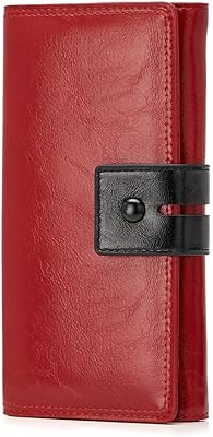 Portefeuille en cuir souple pour femme, portefeuille grande capacité pour femme avec poche