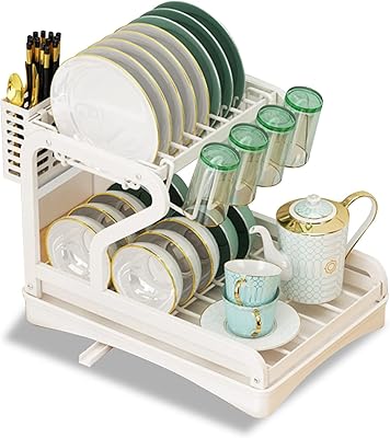 Égouttoir à vaisselle dayong égouttoir 2 niveaux et pour comptoir de cuisine