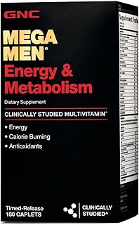 Multivitamines gnc mega men energy and metabolism pour hommes, 180 unités, pour augmenter