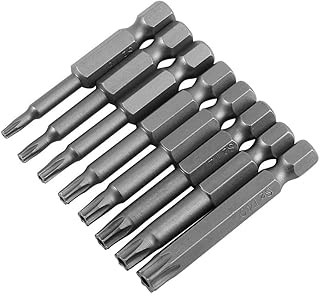 8 pièces 1 4 tige hexagonale t8-t40 jeu d'embouts torx de sécurité