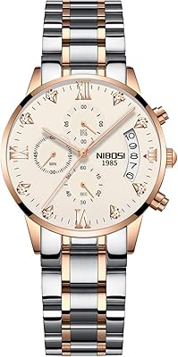 Montres à quartz analogiques en diamant pour femmes et dames, montres chronographes décontractées