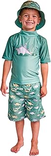 Maillot de bain 3 pièces avec protection solaire upf 50+ pour garçons uv