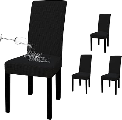 Infosun housses de chaise de salle à manger imperméables lot de 4 housse