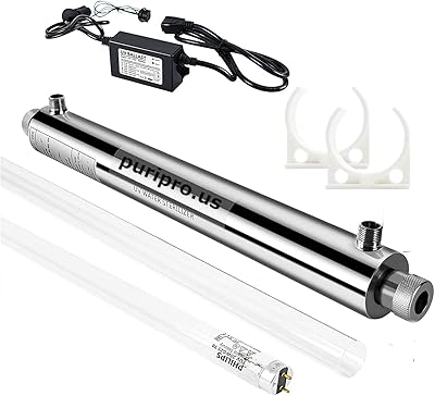 Stérilisateur d'eau uv en acier inoxydable pure pro pour système de filtration d'eau