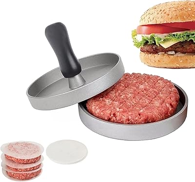 Presse à hamburger en métal - parfaite pour préparer des hamburgers mixtes