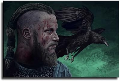 Affiche ragnar lothbrok les vikings, décoration murale sur toile pour salon et chambre