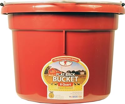 Seau d'alimentation en plastique pour animaux (bourgogne) - little giant - seau d'alimentation