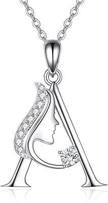 Collier pendentif lettre initiale a à z pour femmes bijoux en argent