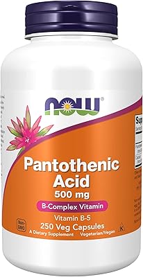 Now suppléments, acide pantothénique (vitamine b5) 500 mg, complexe de vitamines b, 250