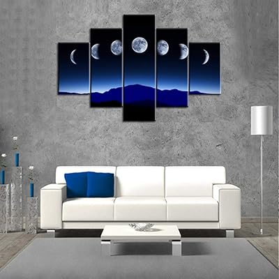 5 grandes impressions sur toile giclée modernes en expansion espace abstrait cycle