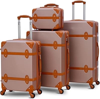 Ensemble de bagages à roulettes bagage léger coque rigide avec trousse maquillage