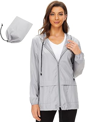 Imperméables imperméables à capuche légers pour femmes, vestes de pluie coupe-vent grande taille. Diaytar : Connectez-vous aux meilleures offres