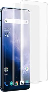 Protecteur d'écran pour oneplus 7ppro/7tpro, [couverture complète] [2 en 1] [uv] verre trempé