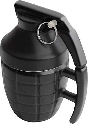 Tasse à grenade main en céramique noire adkwse avec couvercle 280