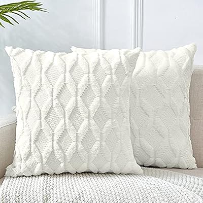 Lot de 2 housses de coussin en velours polaire doux taille 26"