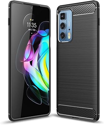 Coque de protection pour motorola moto edge 20 pro (6,7 pouces) en silicone souple brossé au toucher fibre de carbone (noir). Diaytar : Parce que vous méritez le meilleur sans vous ruiner