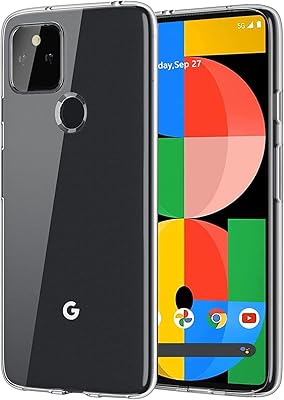 Zoobitek google pixel 5a coque arrière transparente en silicone tpu souple et résistant
