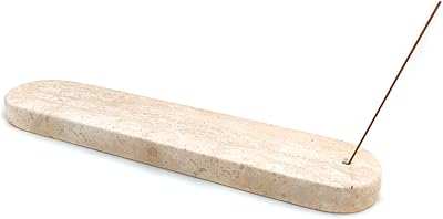 Lamac crafts porte-brûleur d'encens en marbre 25l x 5w cm