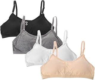 Jijiwaiwai 4 pièces/ensemble filles soutien-gorge enfants pour enfants adolescents gilet d'entraînement adolescentes sous-vêtements