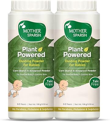 Poudre à épousseter naturelle sans talc mother sparsh, 100 g (paquet de 2)