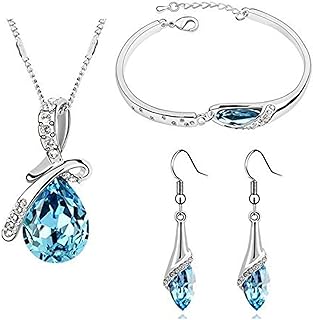 Cadeau de saint-valentin de shining diva ensemble de bijoux en métal non précieux