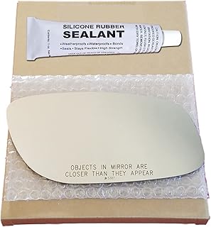 Miroir en verre de remplacement + adhésif silicone pour côté passager