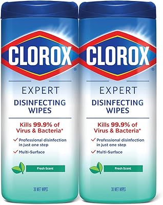 Lingettes nettoyantes désinfectantes clorox au parfum frais, sans javellisant - paquet de 2
