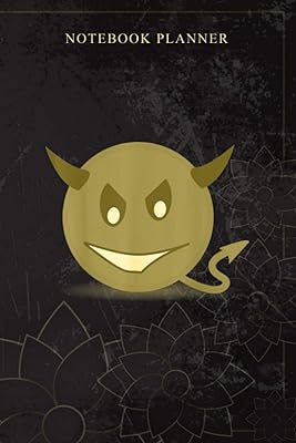 Planificateur de carnet de notes funny devil halloween emoji : argent, personnel, facture