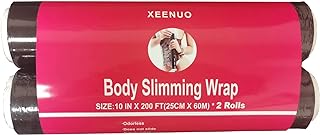 Xeenuo 2 rouleaux 200 pieds enveloppement corporel en plastique osmotique noir magique