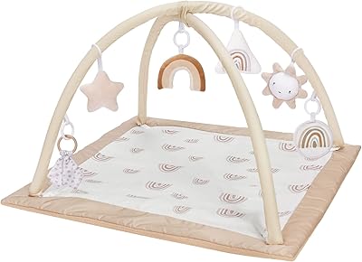 Centre d'activités de gymnastique pour bébé lavable avec tapis de jeu, tapis