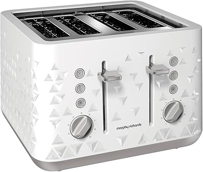 Grille-pain 4 tranches murphy richard prism, blanc, 248110 'garantie d'au moins un an