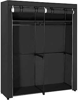 Songmics armoire avec 2 tringles à vêtements, rangement vêtements, armoire en tissu, étendoir