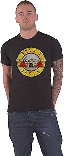 T-shirt unisexe à manches courtes avec logo classique guns n roses