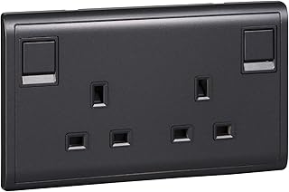 Prise pino noir mat schneider electric - 13 a 250 volts 2 fiches
