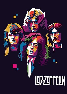 Affiche murale en papier mat vvwv® led zeppelin stairway to heaven