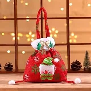 Sac cadeau de noël avec cordon de serrage sac en tissu bonbons