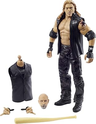Figurine de la collection wwe wrestlemania 37 elite avec insert fistbat, bull ring