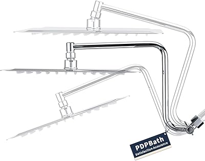Bras d'extension de douche de bain pdb, laiton massif amélioré de 12 pouces